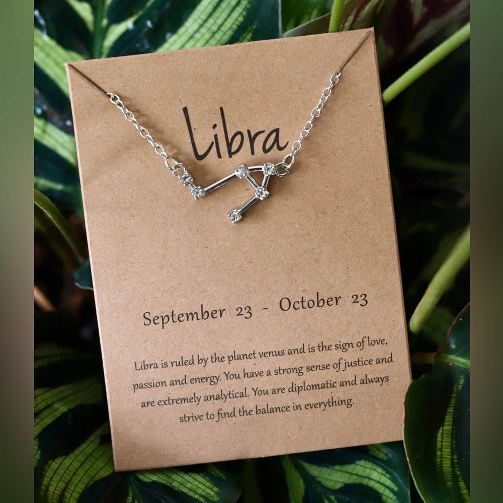 Libra Constellation Zodiac Necklace